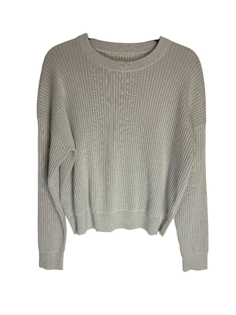 Lululemon Cotton-Blend Ribbed Sweater Bone-sz Small